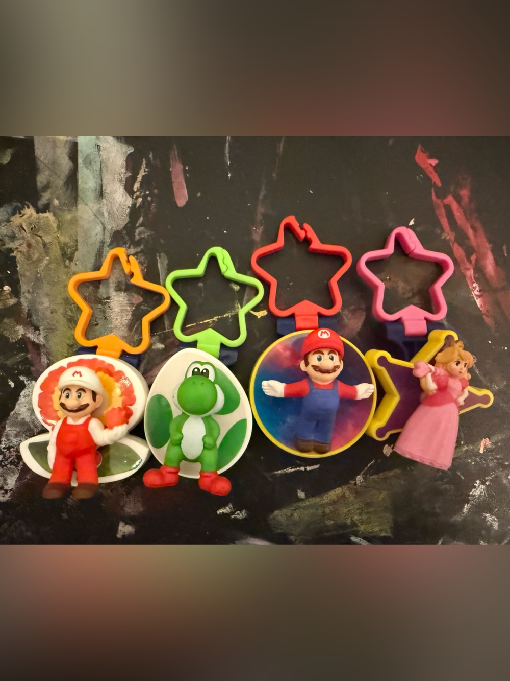 Super Mario key chain set + free star stamp!